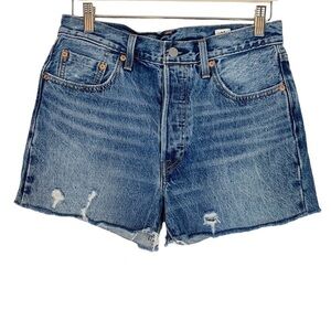 Levi's High Waist Cut Off Jean Shorts 28